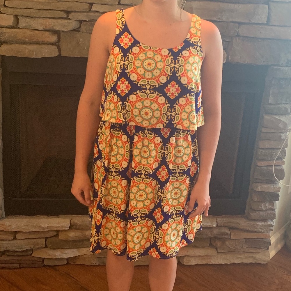 Floral print boho inspired dress